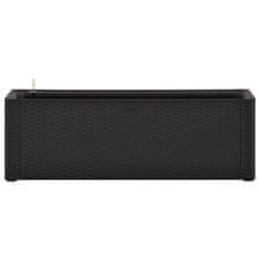 Vidaxl Visoka greda z zalivalnim sistemom antracitna 100x43x33 cm