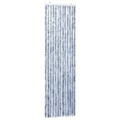 Vidaxl Zavesa proti mrčesu iz šenilje 56x185 cm srebrna