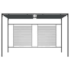Vidaxl Paviljon z zložljivo streho 4x3x2,3 m antraciten 180 g/m2