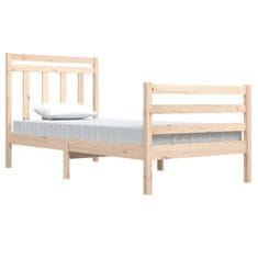 Vidaxl Posteljni okvir iz trdnega lesa 90x200 cm