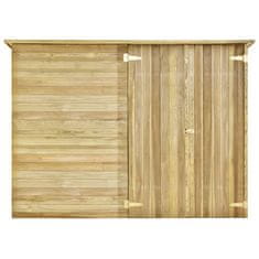 Vidaxl Vrtna kolesarska lopa 232x110x170 cm impregnirana borovina