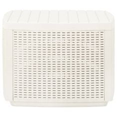 Vidaxl Vrtna miza bela 53x53x40 cm plastika