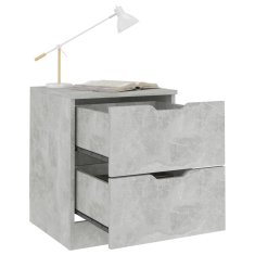 Vidaxl Nočna omarica 2 kosa betonsko siva 40x40x50 cm iverna plošča