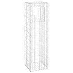 Vidaxl Gabionska košara steber 2 kosa 50x50x180 cm železo