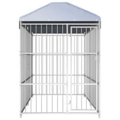 Vidaxl Zunanji pasji boks s streho 300x150x200 cm