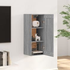 Vidaxl Stenska omarica siva sonoma 35x34x90 cm konstruiran les