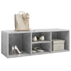 Vidaxl Klop za shranjevanje čevljev siva 105x35x35 cm iverna plošča