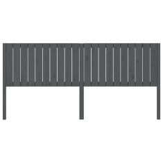 Vidaxl Posteljno vzglavje sivo 205,5x4x100 cm trdna borovina