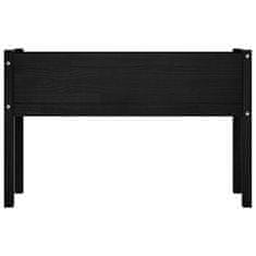 Vidaxl Vrtno cvetlično korito črno 110x31x70 cm trdna borovina