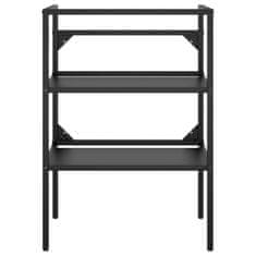 Greatstore Kopalniški regal črn 59x38x83 cm železo