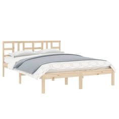 Vidaxl Posteljni okvir iz trdnega lesa 160x200 cm