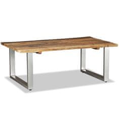 Vidaxl Klubska mizica iz predelanega odsluženega lesa 100x60x38 cm