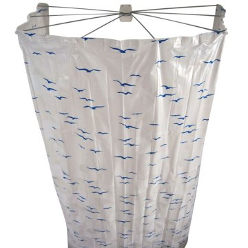 Vidaxl Zavesa za tuš Ombrella 200 cm modra