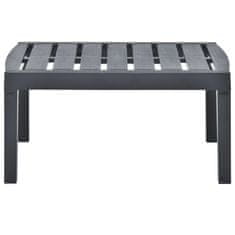 Vidaxl Vrtna mizica antracitna 78x55x38 cm plastična