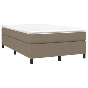 Vidaxl Box spring postelja z vzmetnico taupe 120x190 cm blago