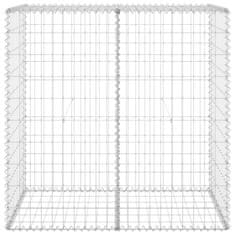 Vidaxl Gabionska stena s pokrovi iz pocinkanega jekla 100x60x100 cm