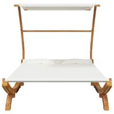 Vidaxl Viseča mreža s streho 165x198x140 cm trden les krem