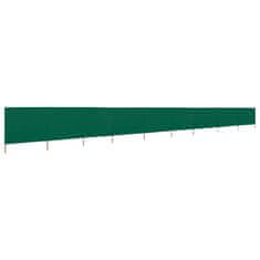 Vidaxl 9-panelni vetrobran tkanina 1200x80 cm zelen