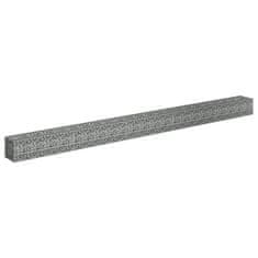 Vidaxl Visoka greda gabion pocinkano jeklo 450x30x30 cm