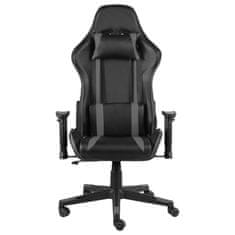 shumee Vrtljiv gaming stol siv PVC