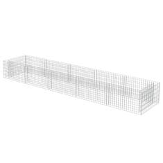 Vidaxl Visoka greda gabion pocinkano jeklo 450x90x50 cm