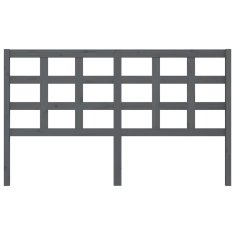 Vidaxl Posteljno vzglavje sivo 165,5x4x100 cm trdna borovina