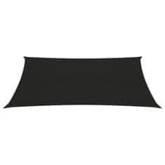 Vidaxl Senčno jadro 160 g/m² črno 3,5x5 m HDPE