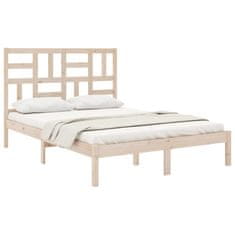 Vidaxl Posteljni okvir iz trdnega lesa 120x190 cm 4FT