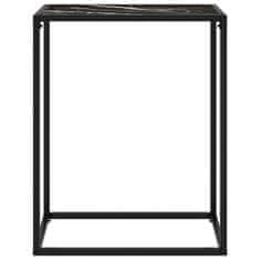 Vidaxl Konzolna mizica črna 60x35x75 cm kaljeno steklo