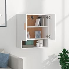 Vidaxl Stenska omarica bela 60x31x70 cm konstruiran les