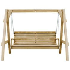 Vidaxl Vrtna gugalnica iz impregniranega borovega lesa 205x150x157 cm