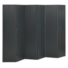 Vidaxl Paravan 6-delni 2 kosa antracitne barve 240x180 cm jeklo