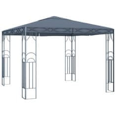 Vidaxl Paviljon z lučkami 300x300 cm antraciten