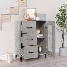 Vidaxl Komoda betonsko siva 69,5x34x90 cm konstruiran les