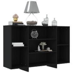 Vidaxl Komoda črna 120x30x75 cm iverna plošča