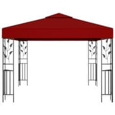 Vidaxl Paviljon 3x3 m vinsko rdeč