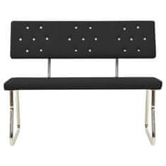 Vidaxl Klop 110 cm črno umetno usnje