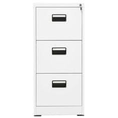 Vidaxl Arhivska omarica bela 46x62x102,5 cm jeklo