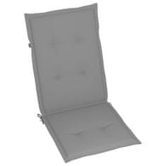 Vidaxl Blazine za vrtne stole 4 kosi sive 120x50x3 cm blago
