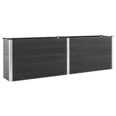 Vidaxl Visoka greda 300x100x91 cm WPC siva