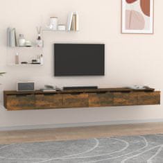 Vidaxl Stenska omarica 2 kosa dim. hrast 102x30x20 cm inženirski les