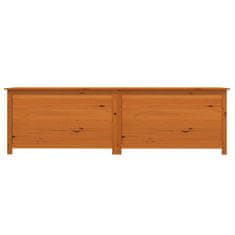 Vidaxl Zunanja škatla za blazine rjava 200x50x56 cm trden les jelke