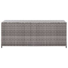 Vidaxl Vrtna škatla za shranjevanje siva 120x50x60 cm poli ratan
