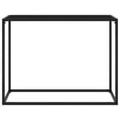 Vidaxl Konzolna mizica črna 100x35x75 cm kaljeno steklo