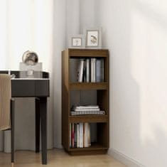 Greatstore Knjižna omara za razdelitev prostora medeno rjava borovina