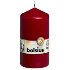Vidaxl Stebričaste sveče 8 kosov 130x68 mm vinsko rdeče
