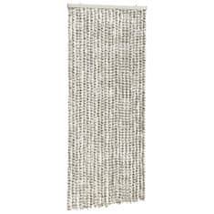Vidaxl Zavesa proti mrčesu svetlo in temno siva 90x220 cm šenilja