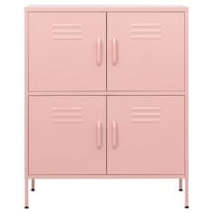 Vidaxl Omara za shranjevanje roza 80x35x101,5 cm jeklo