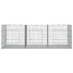 Vidaxl 3-delna ograda za zajce 163x79x54 cm pocinkano železo