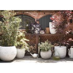 Vidaxl Vaza Nature Rib okrogla 40x32 cm slonovina